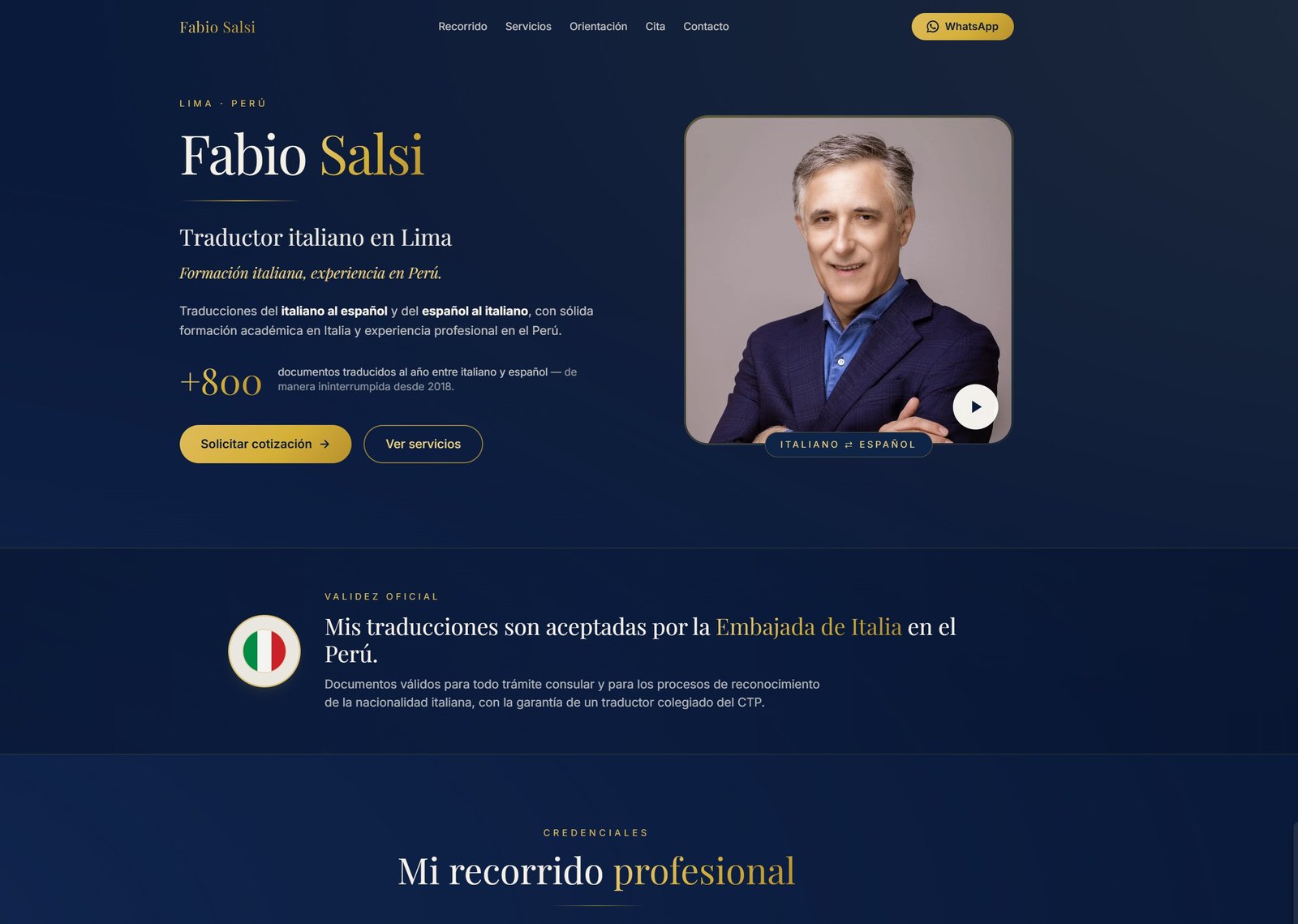 Portada de traductoritaliano.pe